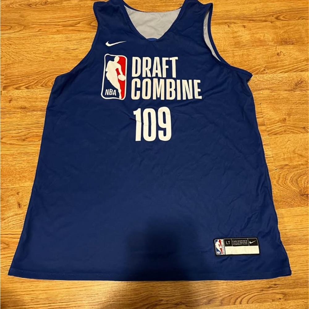 NBA Authentic Blue Jersey with Logo Patch